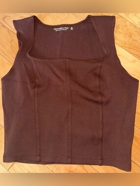Abercrombie & Fitch Brown Girls' Square-Neck Tank Top